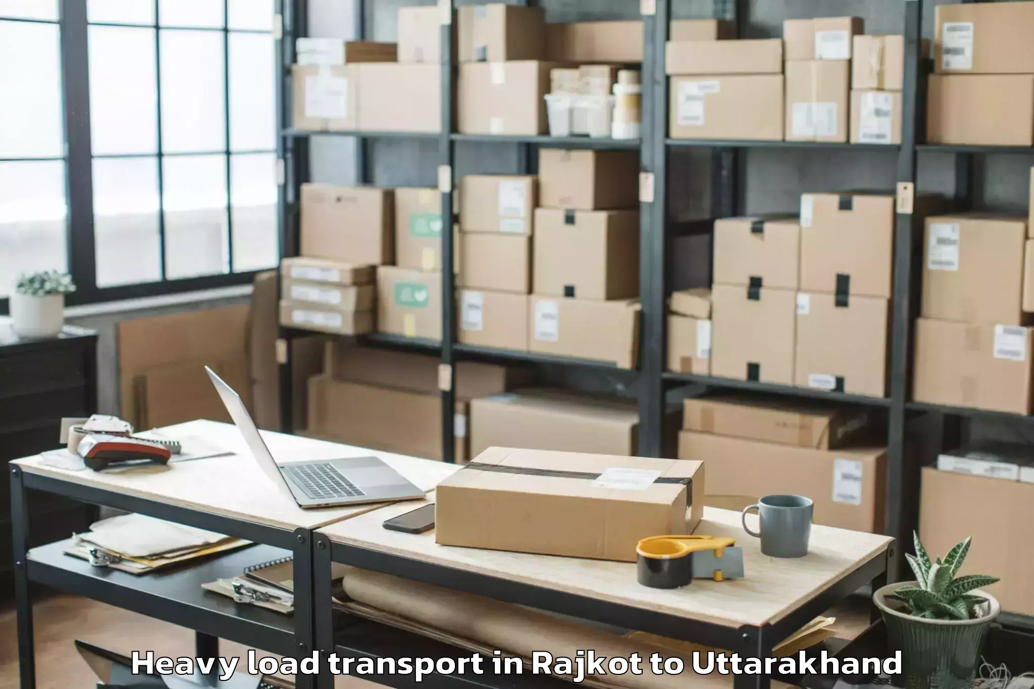 Hassle-Free Rajkot to Dhoomakot Heavy Load Transport